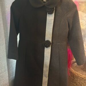 Rothschild Black and Gray Kids Pea Coat